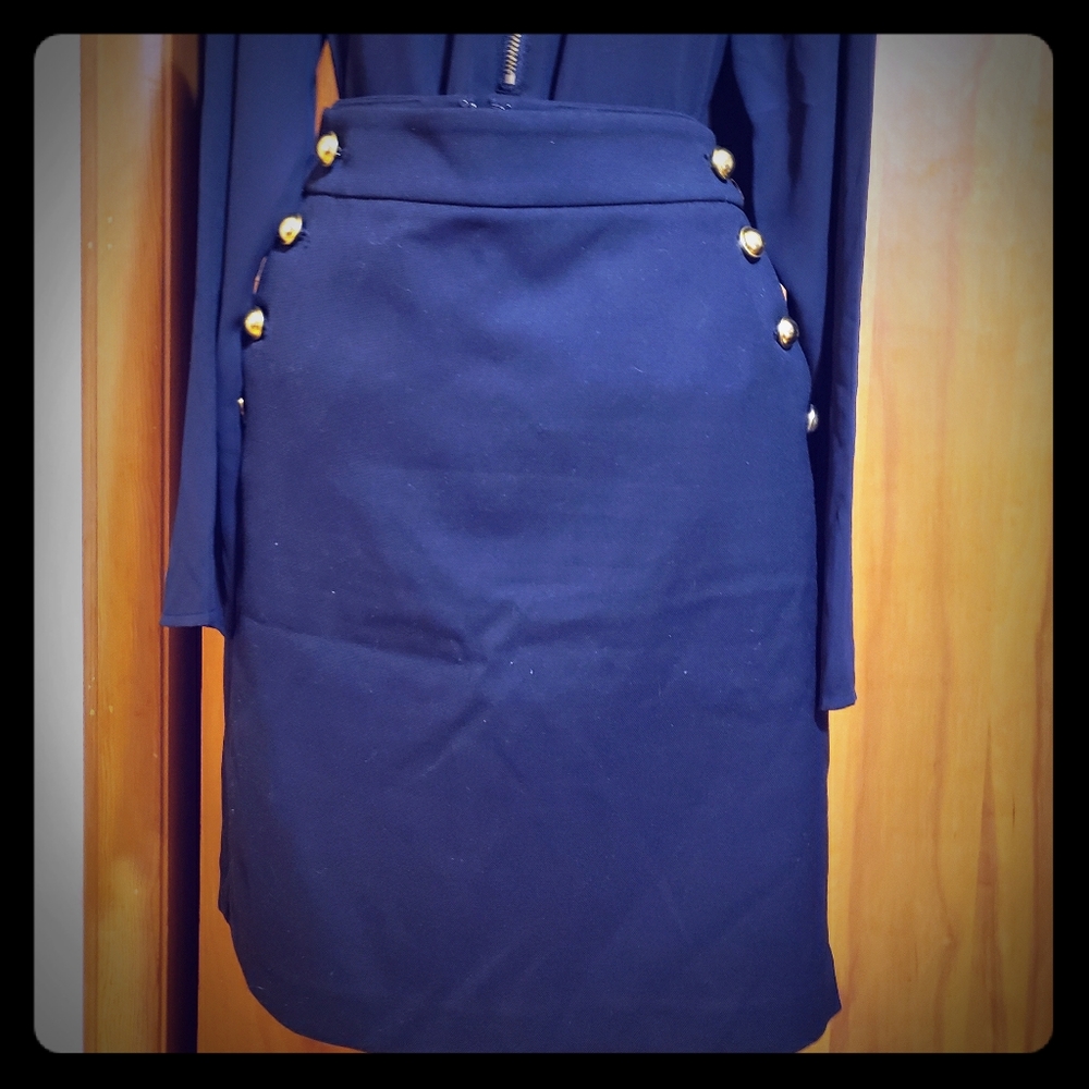 Black military influenced skirt